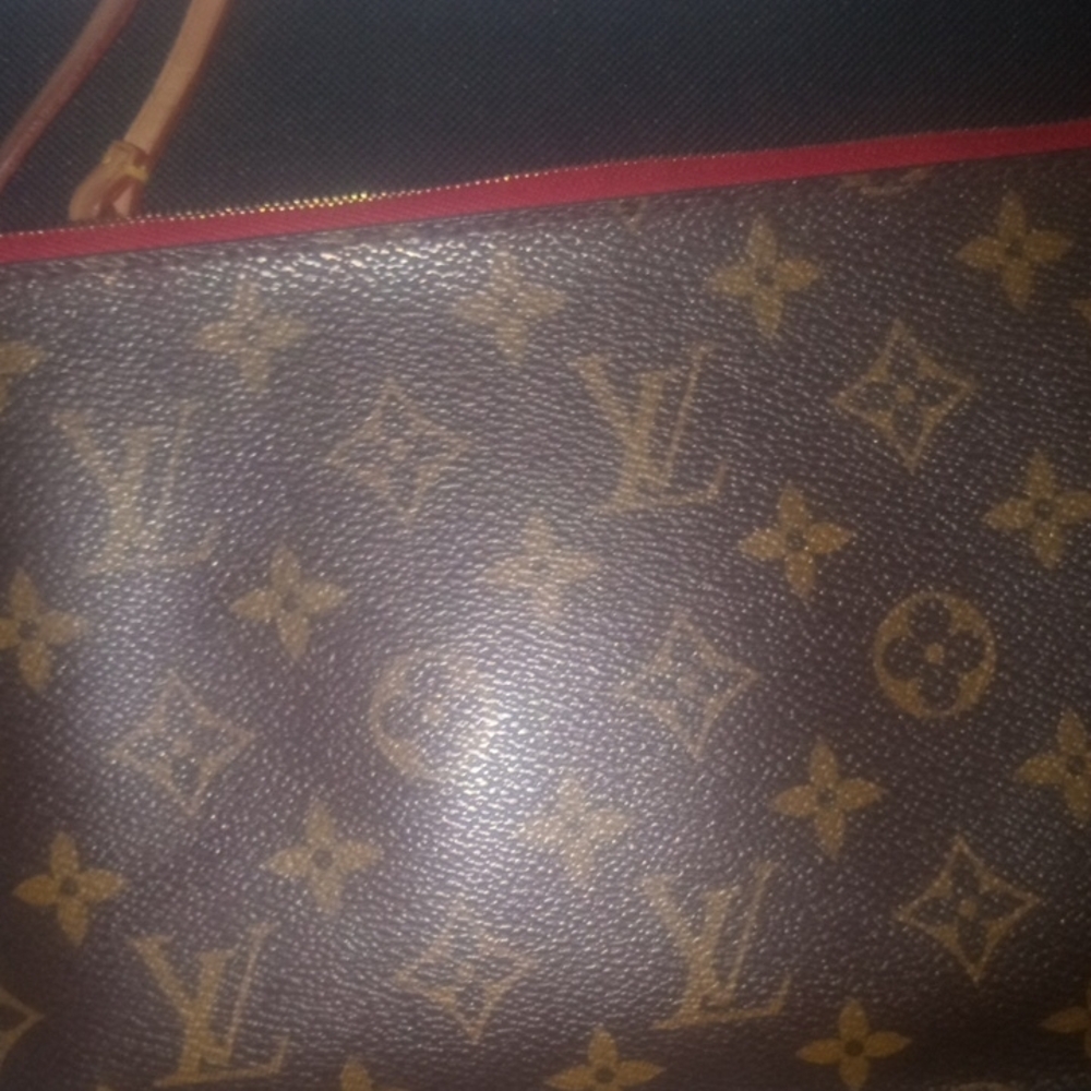 Louis Vuitton Brown and Gold Clutch with Iconic Design